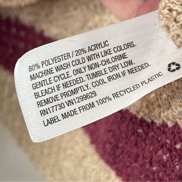 KNOX ROSE Striped V-Neck‎ Pullover Sweater, Small - Picture 6 of 7